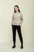 Ella-Cabled Mock Neck